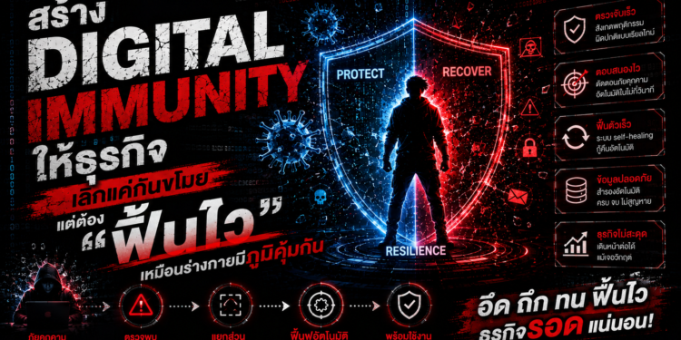สร้าง Digital Immunity ให้ธุรกิจ เลิกแค่กันขโมย แต่ต้อง “ฟื้นไว” เหมือนร่างกายมีภูมิคุ้มกัน