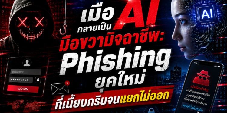 เมื่อ AI กลายเป็นมือขวามิจฉาชีพ: Phishing ยุคใหม่ที่เนี้ยบกริบจนแยกไม่ออก