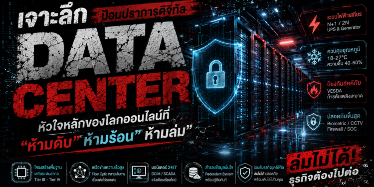 เจาะลึกป้อมปราการดิจิทัล: รู้จัก Data Center หัวใจหลักของโลกออนไลน์ที่ “ห้ามดับ ห้ามร้อน ห้ามล่ม”